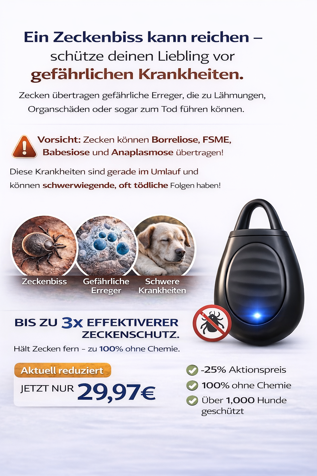 Pawtective ZeckenShield- Zuverlässiger Schutz vor Zecken ohne Chemie